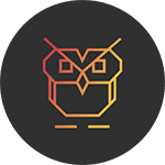 Logo de La chouette agence : une chouette stylisée.