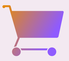 Logo de Orinoco : un caddie multicolore.